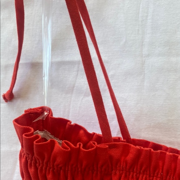 VICI Red Sleeveless Dress with Adjustable Straps & pockets - Picture 3 of 6